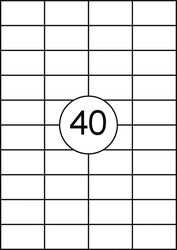 Etykiety OFFICE PRODUCTS, 48,5x25,4mm, białe, 100 ark.