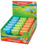 Keyroad Temperówka Ripple, plastikowa, podwójna, z pojemnikiem, pakowane na displayu, mix kolorów - 2