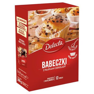 Delecta Babeczki Z Płatkami Czekolady 280G 