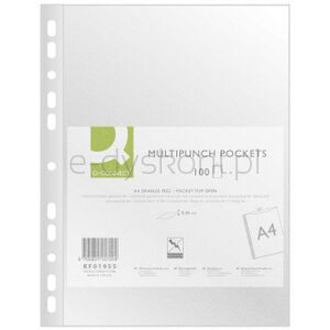 Q-Connect Koszulki na dokumenty PP, A4, groszkowe, 50mikr., 100szt.