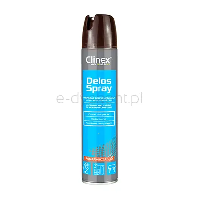 Clinex Spray Delos Shine, do pielęgnacji i czyszczenia mebli drewnianych, 300ml