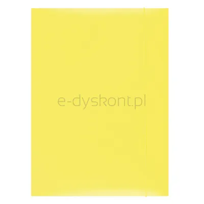 Office Products Teczka Z Gumką, Karton, A4, 300Gsm, 3-Skrz., Żółta 