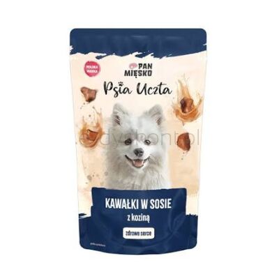 Pan Mięsko Psia Uczta Kawałki W Sosie Z Koziną 150 G