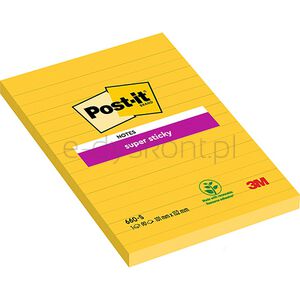 Post-It Karteczki samoprzylepne Super Sticky (660-S), 102x152mm, 1x75 kart., żółte