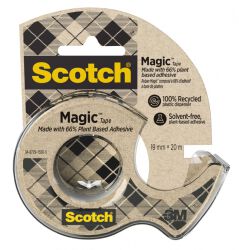 Scotch Taśma Biurowa Ekologiczna (9-1920D), Matowa, Z Dyspenserem, 19Mm, 20M