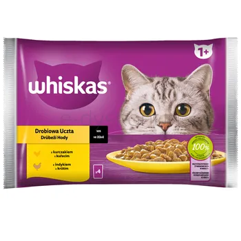 Whiskas Drobiowa Uczta 1+ Sos Z Kurczakiem I Z Indykiem 340 G (4X85 G)