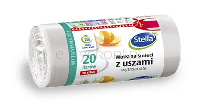 Stella Worki na śmieci z uszami, 20 l, 30 szt., białe, biały