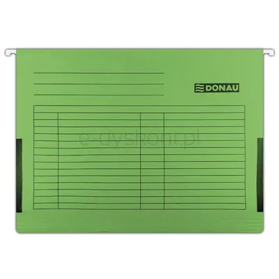 Donau Teczka zawieszkowa z boczkami, A4, 230gsm, zielona