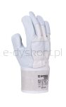 Rękawice robocze Donau SAFETY DS-DOKGOAT, doker, skóra kozia, rozm. 10,5/XL, szaro-białe - 2