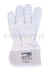 Rękawice robocze Donau SAFETY DS-DOKGOAT, doker, skóra kozia, rozm. 10,5/XL, szaro-białe - 6