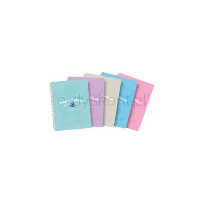 Oxford Kołozeszyt B5+ 80 kartek w kratkę Campus Pastel