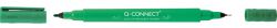 Q-Connect Marker do płyt CD/DVD Dual, 0,4Mm I 1 Mm (Linia), Zielony