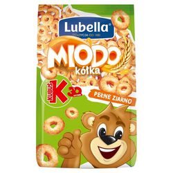 Płatki Mlekołaki Kółka Miodowe 250 G Lubella
