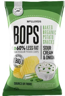 Bops Chipsy Ziemniaczane Pieczone Śmietankowo-Cebulowe Bezgl. Bio 85 G