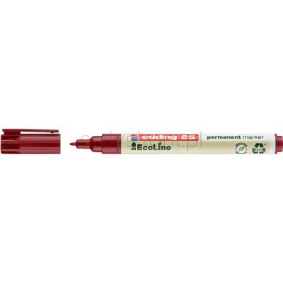 Edding Marker permanentny e-25 ecoline, 1mm, czerwony [BIURO]
