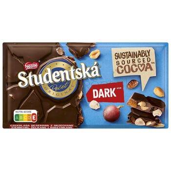 Studentska Czekolada Deserowa Z Orzechami Ziemnymi, Żelkami I Rodzynkami 170G