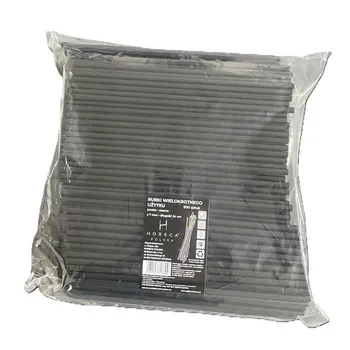 Rurki Wielokrotnego Użytku, Kolor Czarny 7/240 Mm, Opakowanie 500 Sztuk, Horeca Polska