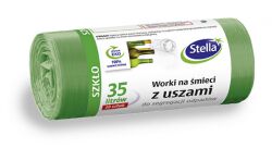 Stella Worki z uszami do segregacji szkła, 35 l, 20 szt., zielone, zielony