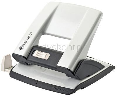 Kangaro Dziurkaczaion-20/S, Dziurkuje Do 20 Kartek, Metalowy, W Pudełku Pp, Metaliczny Biały 