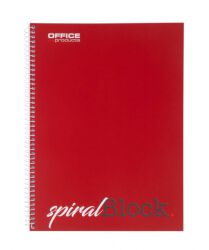 Office Products Kołonotatnik A4, W Linie, 80 Kart., 70Gsm, Bordowy
