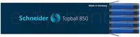 Schneider Wkład Do Pióra Kulkowego Topball 850, 0,5 Mm, Niebieski  - 2