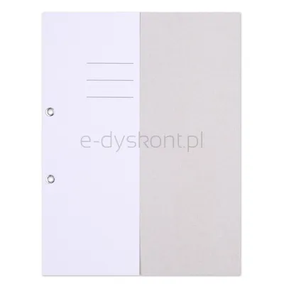 Office Products Skoroszyt Budget, Karton, Z Oczkiem, Nadruk, 1/2, A4, 250Gsm, Biały