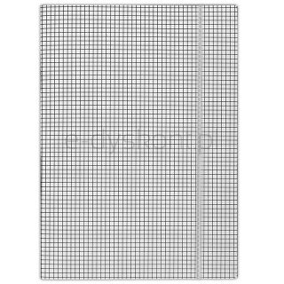 Donau Teczka z gumką karton, A4, 400gsm, 3-skrz., biała w kratę