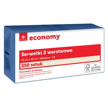 TG Economy Serwetka 33x33 cm, 2 warstwowa granatowy 250 sztuk