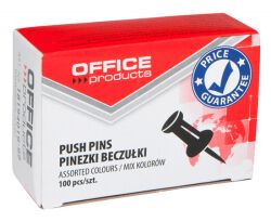 Office Products Pinezki Beczułki 100Szt., Mix Kolorów