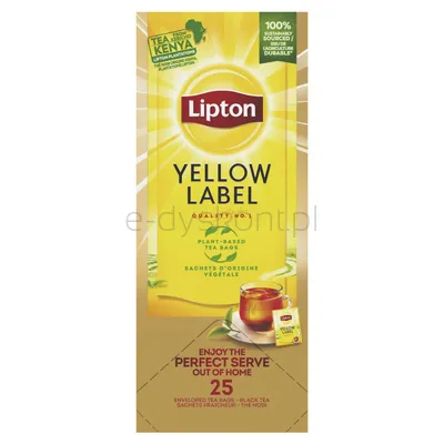 Lipton Herbata Czarna, Yellow Label, 25 Kopert