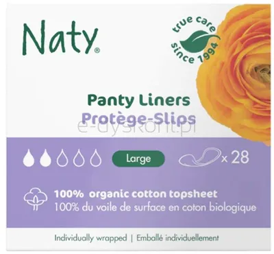 Eco By Naty Ekologiczne wkladki higieniczne, Large, 28 szt