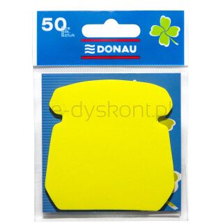 Donau Bloczek Samoprzylepny 1x50 kart., telefon, zawieszka, żółty [BIURO]