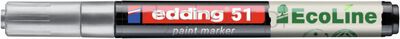 Marker olejowy na bazie wody e-51 EDDING EcoLine, 1-2mm, srebrny