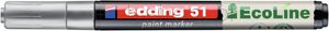 Marker olejowy na bazie wody e-51 EDDING EcoLine, 1-2mm, srebrny