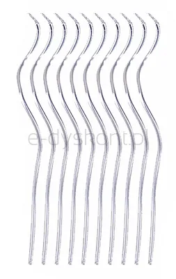 Świeczki spiralne Part Go, 14cm, 10 szt., srebrne