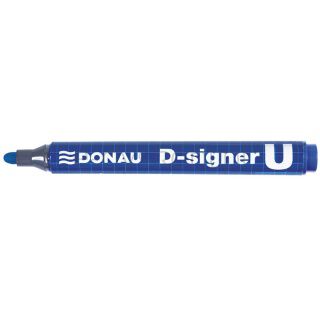 Donau Marker permanentny D-Signer U, okrągły, 2-4mm (linia), niebieski