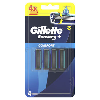 Gillette Sensor 3+Comfort Ostrza wymienne do maszynki do golenia, 4 Wkłady z 3 ostrzami