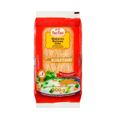 TAO TAO Makaron ryżowy nitki 200g