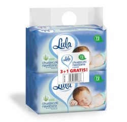 Lula Chusteczki nawilżane z aloesem 72szt. 3+1 gratis