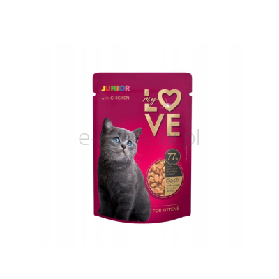 My Love Pełnowartościowa karma w saszetkach dla kociąt z kurczakiem 85 g