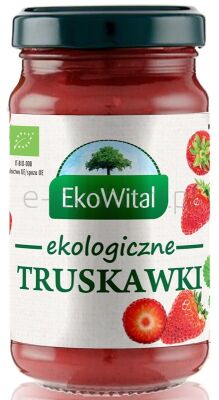 Ekowital Mus Truskawkowy Bez Dodatku Cukru Bio 250 G