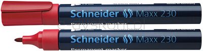 Schneider Marker permanentny Maxx 230, okrągły, 1-3mm, czerwony