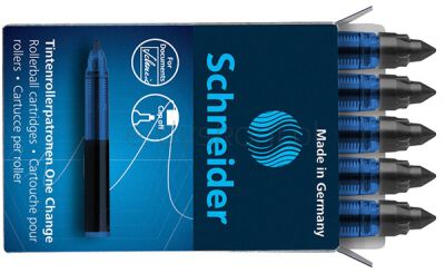 Schneider Kartridże One Change, Do Piór Kulkowych, 0,6Mm, 5Szt., Czarne