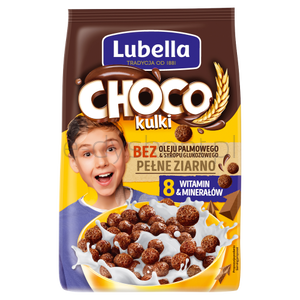 Lubella Mlekołaki Choco Kulki Zbożowe O Smaku Czekoladowym 250 G