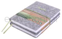Econovo Notes z recyklingu, okładka z filcu, w linie, 96 kart, 70gsm, szary - 5