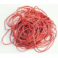 Q-Connect Gumki recepturki 100g, średnica 50mm, czerwone [BIURO]