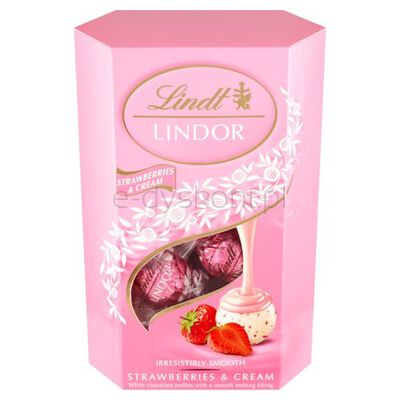 Bombonierka Lindor Strawberry & Cream Cornet 200 G Lindt