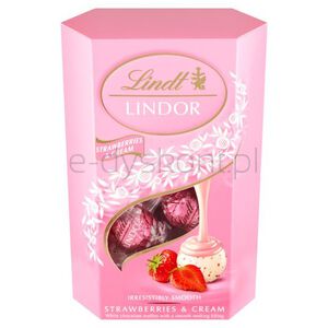 Bombonierka Lindor Strawberry & Cream Cornet 200 G Lindt