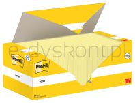 Post-It  Karteczki Samoprzylepne (654Cy-Vp20), 76X76Mm, (16+4)X100 Kart., Żółte, 4 Bloczki Gratis - 2