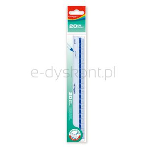 Keyroad Linijka plastikowa 20 cm, zawieszka, transparentna